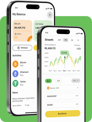 Bitcoin Code trading platform with live market data